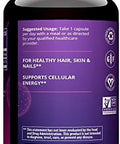 MRM Nutrition Biotin Capsules for Womem and Men 5000 mcg 60 Servings Supports Hair Growth Healthy Skin and Nails Vegan B7 Supplement for Cellular Energy Keratin Strength and Nutrient Metabolism