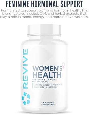 Revive Md Hormone Balance For Women - Hormone Support With Myo-Inositol Chaste Berry Dim Vitamin C & E And Evening Primrose Oil - Women'S Health Supplements For Hormonal Balancing - 180 Capsules