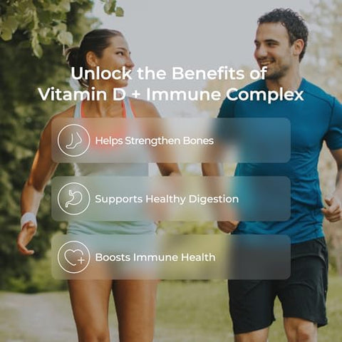 Livingood Daily Vitamin D3 K2 4000 IU Supplement 9in1 Dietary Supplement for Immune Support Made with Vitamins D A E K2 Zinc Magnesium and Probiotic Blend for Maximum Absorption 60 Capsules