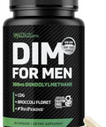Smnutrition Dim Supplement For Men 300Mg Estrogen Blocker & Aromatase Inhibitor Extra Strength Mens Hormone Balance & Fitness Booster With Diindolylmethane Plus Cdg & Broccoli Floret Gluten 60 Ct