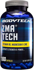Bodytech Zma Supplement Zinc Magnesium & Vitamin B6 Supports Muscle Recovery Sleep Quality & Immune Health (90 Capsules)