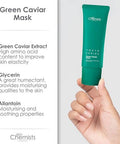 Skin Chemists Anti Aging Face Mask Green Caviar Anti Aging Face Mask - Nourishing Anti-Aging Facial Treatment Mask For Revived And Protected Skin - Rich In Amino Acids And Antioxidants - 50Ml