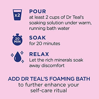 Dr Teal'S Pure Epsom Magnesium Salt Soaking SolutionMenstrual Relief With Herbal Plant Complex & Essential Oils 3 Lbs (Pack Of 4)
