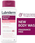Lubriderm Advanced Therapy Body Wash Unscented Nourishing Cleanser With Pro-Ceramide Vitamin E & Pro-Vitamin B5 Gently Cleanses Itchy Dry Skin Fragrance Hypoallergenic 16 Fl. Oz