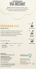 Starbucks VIA Instant Coffee, Veranda Blend, 8 CT