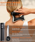 Masiketec Heated Muscle Scraper Tool electric Fascia Knife Massager Heating And Vibration Muscle Scraper Tool Body Gua Sha Massage Tool Fascia Tool Massage Tools For Deep Tissue(Black)