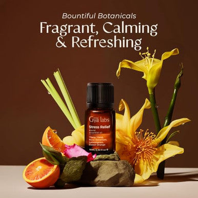 Gya Labs Stress Relief Essential Oil Blend For Diffuser & Aromatherapy - 100 Pure Natural Stress Relief Oils For Calming Diffusion Soothing & Self-Care (0.34 Fl Oz)