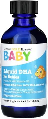 California Gold Nutrition Baby'S Dha Omega3S With Vitamin D3 1050 Mg 2 Fl Oz (59 Ml)