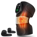 Flaremore Cordless Heated Knee Massager With Vibration Heated Knee Brace Wrap Heating Knee Pad For Knee Elbow Knee Heating Pad For Arthritis With 6 Heating Levels 3 Massage Modes&Timer (Black+White)