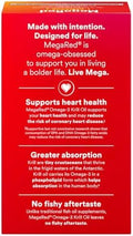 Megared 350Mg Omega 3 Supplement With Epa/Dha Astaxanthin & Phospholipids No Fish Oil Aftertaste Supports Heart Brain Joint And Eye Health 120 Count Softgels (2 Pack)