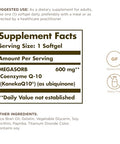 Solgar Megasorb Coq-10 600 Mg 30 Softgels (Pack Of 3) - Promotes Nervous System Health - Coenzyme Q10 Supplement - Enhanced Absorption - Gluten Free Dairy Free 90 Total Servings