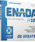 Enada 10X Nadh Supplement With Fast Acting Formula For Active Lifestyle Natural Energy Booster Great For Jet Lag Athletic Performance & Studying Improves Stamina And Mental Clarity 30 Lozenge