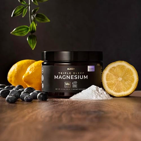 Terra Elmnt Triple Sleep Magnesium L-Threonate Powder W. Apigenin L-Theanine Melatonin - Magtein Magnesium L Threonate Supplement - High Strength Magnesium For Deep Sleep & Calm Natural Sleep Aid For Adults