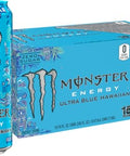 Monster Energy Ultra Blue Hawaiian, Sugar Free Energy Drink, 16 Ounce (Pack of 15)