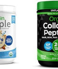 Orgain Organic Simple Vegan Protein Powder Vanilla With Collagen Peptides Powder Plant Based Protein Hair Skin Nail Joint Support 1.25Lb 1Lb