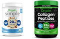 Orgain Organic Simple Vegan Protein Powder Vanilla With Collagen Peptides Powder Plant Based Protein Hair Skin Nail Joint Support 1.25Lb 1Lb