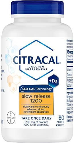 Citracal Calcium + D Slow Release 1200 Tablets 80 Tablets (Pack Of 4)