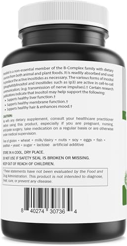Brieofood Myo Inositol 2000 mg per Serving 60 Tablets 3rd Party Lab Tested
