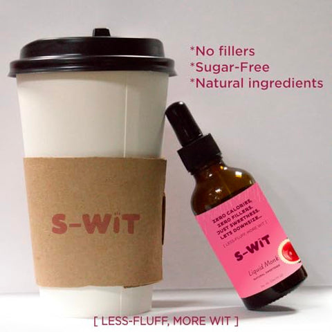 S-wit - Liquid Monk Fruit Sweetener, Natural Sugar Substitute, Zero Calories, Keto-Friendly, Diabetic-Friendly, Perfect for Coffee, Tea, Smoothies, Baking, and Everyday Use, Sugar-Free, Non-GMO 1.4 Oz (Single Pack, Liquid Monk Fruit Sweetener)