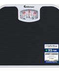 Adamson A21 Analog Scales For Body Weight - Up To 300 Lb - New - Anti-Skid Rubber Surface Large Numbers - Analog Bathroom Scale - Affordable - Durable With 20-Year Assurance - Black