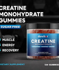 Duwhot Creatine Monohydrate Gummies For Men Creatine Monohydrate Chewables 5G Per Serving Vegan Sugar Free Mixberry Flavor 120 Count
