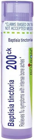 Boiron Baptisia Tinctoria 200Ck For Flu Symptoms With Intense Bone Aches 80 Pellets