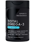 Sports Research Total Omega-3 Fish Oil 2200Mg - Made From Antarctic Krill W/Astaxanthin Wild Sockeye Salmon & Alaska Pollock - 960Mg Of Epa & Dha 120 Softgels