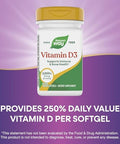 NatureS Way Vitamin D3 Bone Health And Immune Function 2000 Iu (50 Mcg Per Serving) 120 Softgels (Packaging May Vary)