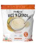 Pride Foods Rice 'N Grinds Hot Cereal - Gluten-Free, Non-GMO, Vegan-Friendly, Natural Rice Breakfast, Quick & Easy Hot Meal, Low-Fat Comfort Food, 30 Servings, Unflavored