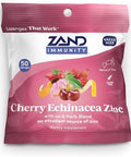 Zand Immunity Cherry Ecea Zinc Throat Lozenges - Good-For-You Dry Mouth Lozenges - Immune Support Supplement W/Zinc 5Mg Ecea Root - Soothe A Dry Throat - Natural Flavor Gluten 50Ct