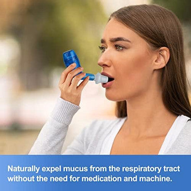 Giyosk Breathing Exercise Device For Lungs Mucus Removal Flutter Flutter Valve Mucus Removal Device With A Set Of Accessories Breathing Trainer For Lung Cleanse(Blue)