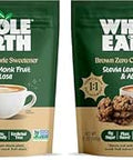Whole Earth Brown Zero Calorie Stevia, Monk Fruit and Allulose Sweetener, Zero Calorie Sugar Substitute, Keto-Friendly, Non-GMO, No Erythritol, Erythritol-Free, Pouch, 12oz Pouch (Pack of 2)