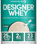 Designer Wellness Whey Protein Meal Powder Organic Superfood Complex Carbs Vitamins Minerals Gluten Vanilla Bean 1.72 Pound