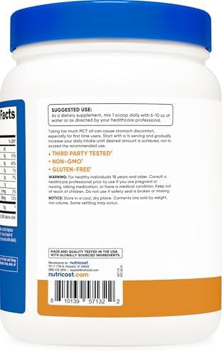 Nutricost Premium Mct Oil Powder (1 Lb) (Salted Carmel) Best For Keto Ketosis And Ketogenic Diets Nongmo And Gluten Medium Chain Triglyceride