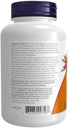 Now Foods Supplements Magnesium Ascorbate Powder Buffered Antioxidant Protection 8Ounce