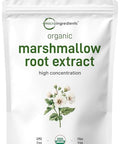 Micro Ingredients Organic Marshmallow Root Powder 8 Ounce Filler Free And Traditionally Used Supports Digestive Gastrointestinal Health Non-Irradiated And No Gmos Vegan Friendly