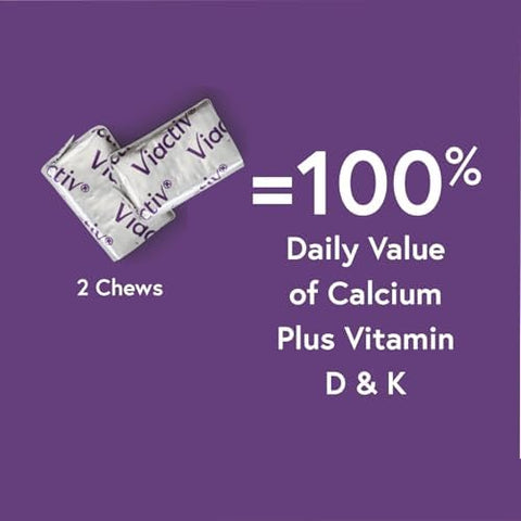 Viactiv Calcium Plus Vitamin D Supplement Soft Chews Brown Milk Chocolate 180 Count