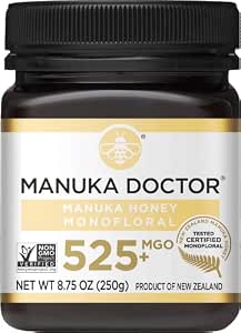 Manuka Doctor - Raw Manuka Honey MGO 125+ Monofloral, 100% Pure New Zealand Honey. Certified. Guaranteed. Raw. Non-GMO (8.75 oz)