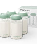 Momcozy Natural Baby Bottle WideNeck Bpa Breast Milk Container Storage Collection 11 Oz 4 Pcs