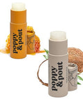 Poppy & Pout Jumbo Lip Balm 2 Pack, All Natural Lip Balms & Moisturizers, Hydrates With Beeswax, Vitamin E, Organic Coconut, Island Coconut & Wild Honey