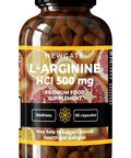 Newgate Labs - L-Arginine Hci 500Mg 90 High Strength Capsules | Nutritional Supplement | Health & Wellness | Made In The Uk | Halal Gmo Free