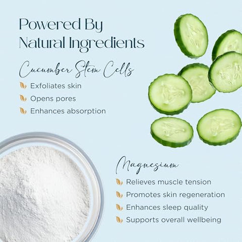 Abundant Natural Health Mag I.C. Magnesium Gel With Cucumber Stem Cells - Fast Muscle Relief Soothing Stingless Safe For Sensitive Skin Fragrance- 200Ml