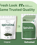 Micro Ingredients Organic Spirulina Supplement 720 Tablets (4 Month Supply) No Filler & Non-Gmo Rich In Vegan Protein Vitamins & Prebiotics Premium Spirulina Pills
