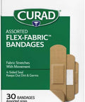 Curad Flex-Fabric Adhesive Bandages Assorted Sizes 30 Count