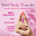 ExtraStrength Hair + Skin Glow Gummies Bundle 10x Biotin + Collagen Stronger Hair Radiant Skin Youthful Glow 100% Natural Flavors Vegan Beauty Formula Made in Germany 2x60 Count