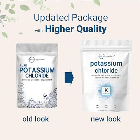 Micro Ingredients Potassium Chloride Powder 1 Kg (35 Ounce) Salt Substitute & Essential Hydration Electrolyte Supplement Supports Mineral Balance Heart Joint And Immune Health Filler Free Dissolves Easily