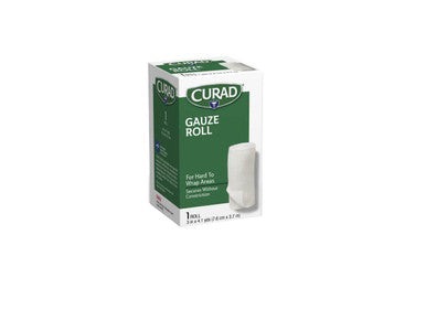Curad Stretch Rolled Gauze 3" x 4.1 yds. Essential First Aid Supply Pack of 24