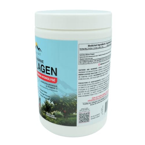 Neva Set Hydrolyzed Marine Collagen With Hyaluronic Acid & Vitamin C 350G/70 Scoops From Nevaset With Delicious Natural Cherry Flavour. Supports Joints Hair Skin Bones Muscles And Cognitive Function