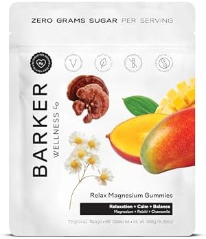 Barker Wellness Relax Magnesium and Nighttime Mushroom Adaptogen Gummies Bundle
