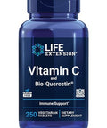 Life Extension Vitamin C & Bio-Quercetin Phytosome Vitamin C Plus Ultra-Absorbable Quercetin For Immune Support Gluten-Free, Non-Gmo, Vegetarian 250 Vegetarian Tablets